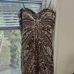 Arden B Gold Sequin Party Dress in Small